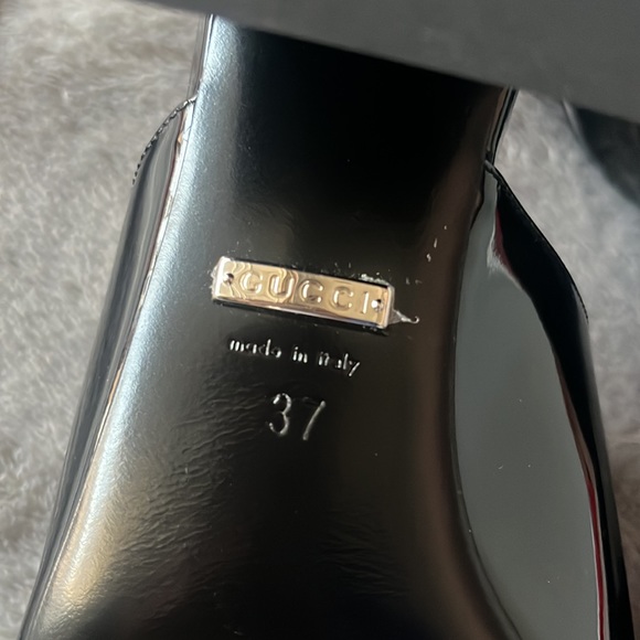 GUCCI Horsebit Accent Patent Leather Mules Slides 543188 - Picture 17 of 17